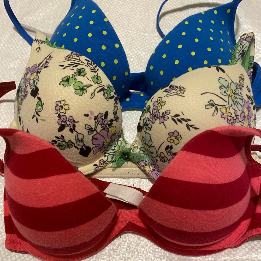 PACK OF 3 padded push up bras